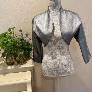 Jessica McClintock silver formal jacket
